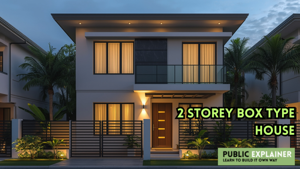 2 storey Box Type House Design